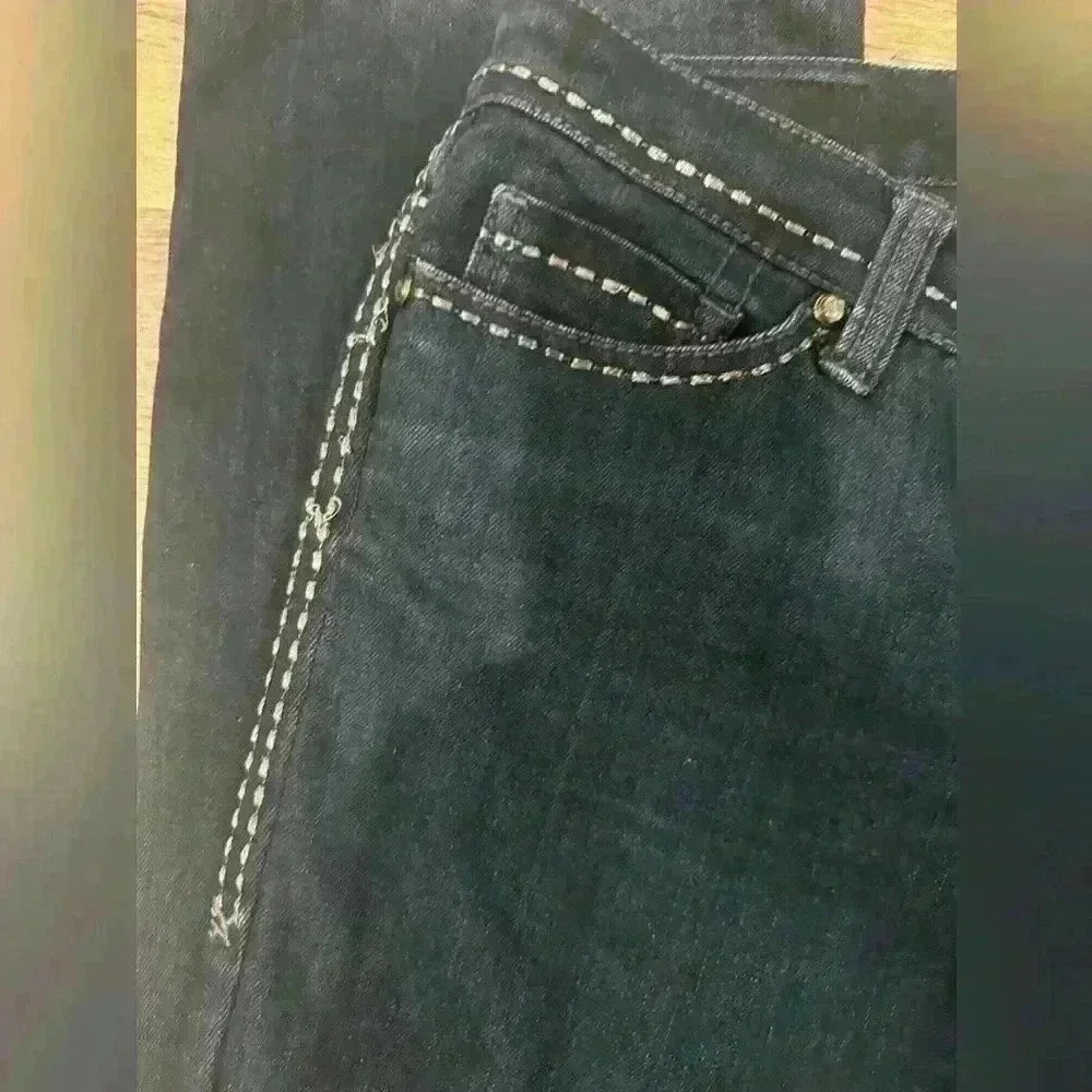 NWOT Seven7 Jeans Womens 4 Boot Cut Rocker Slim Low Rise Dark Wash Stretch Denim - Picture 8 of 11